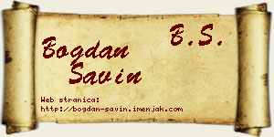Bogdan Savin vizit kartica